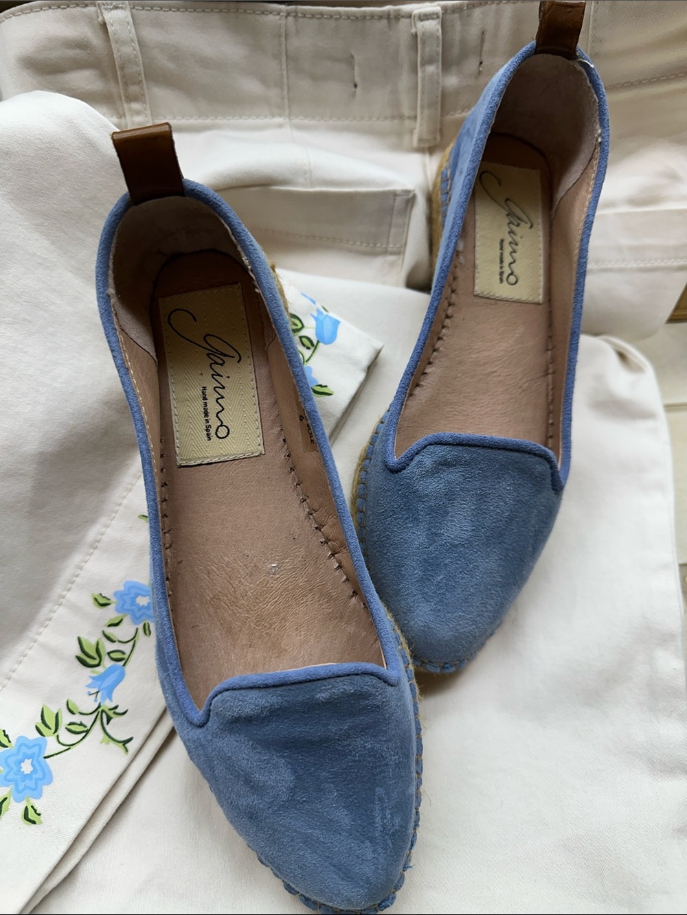 Blue Suede Women's Slip-On Loafers